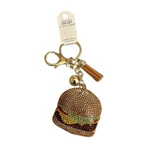 Gold and Brown Burger Key Holder